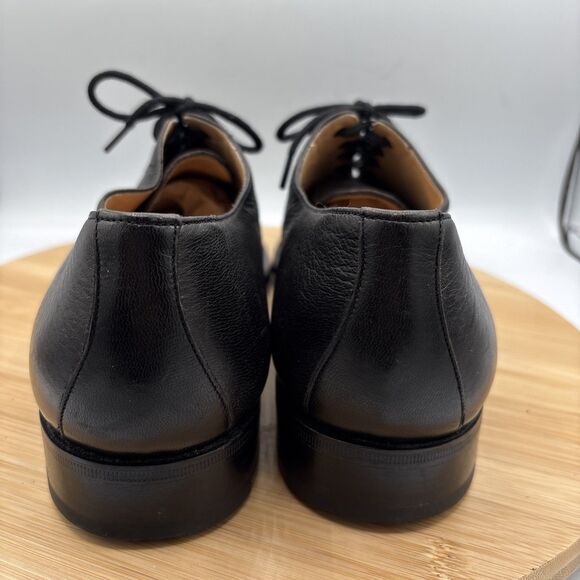 Bruno Magli  Mens Coby11M Black Leather Wingtip Brogue Oxford Italy Lace Vibram - Picture 5 of 11